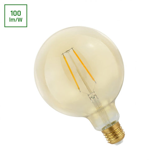 Lemputė Spectrum LED, G125, E27, 4.9W, 490LM, 2400K, AMB