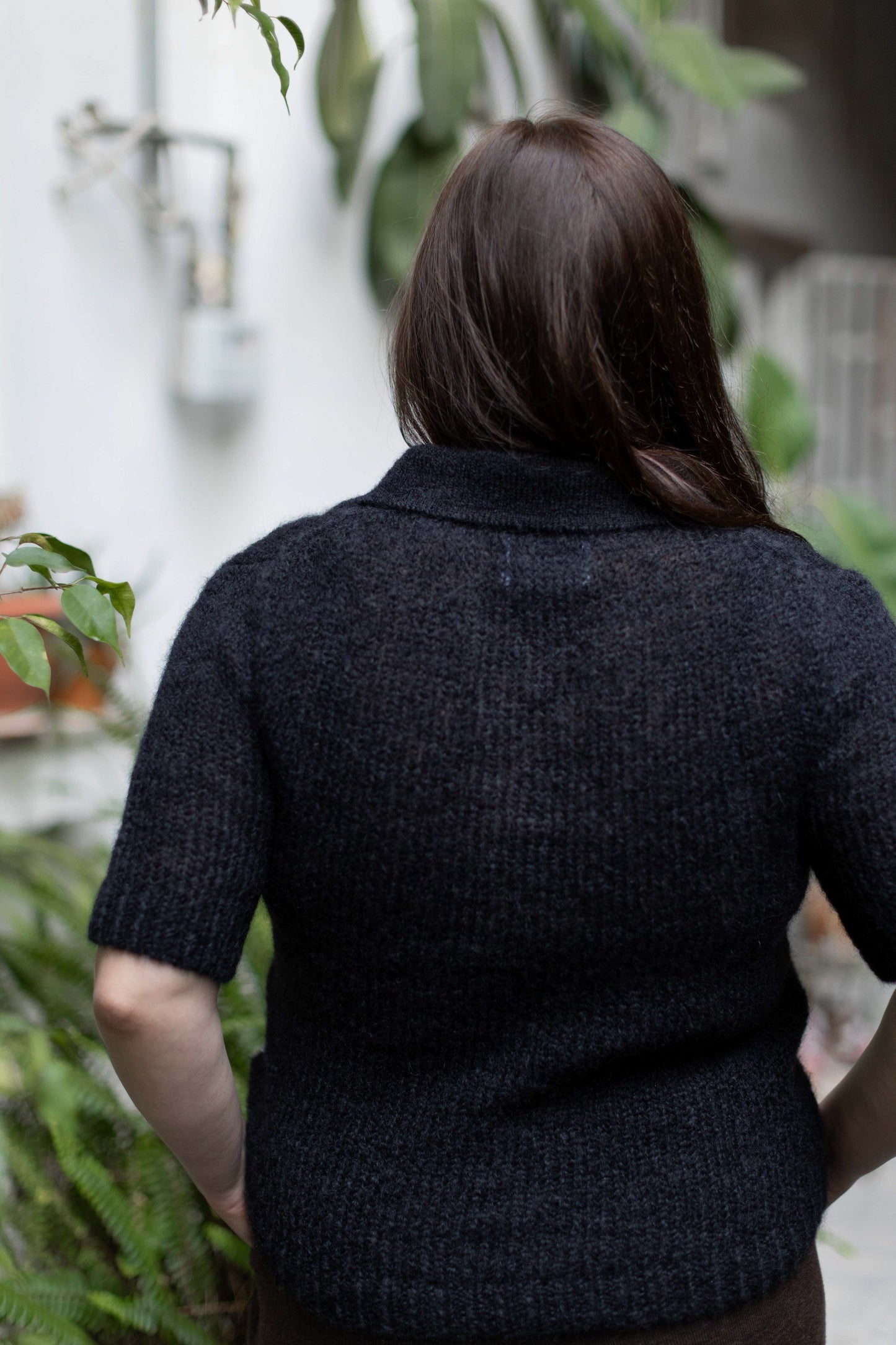 Melody Mohair Poloshirt Schwarz