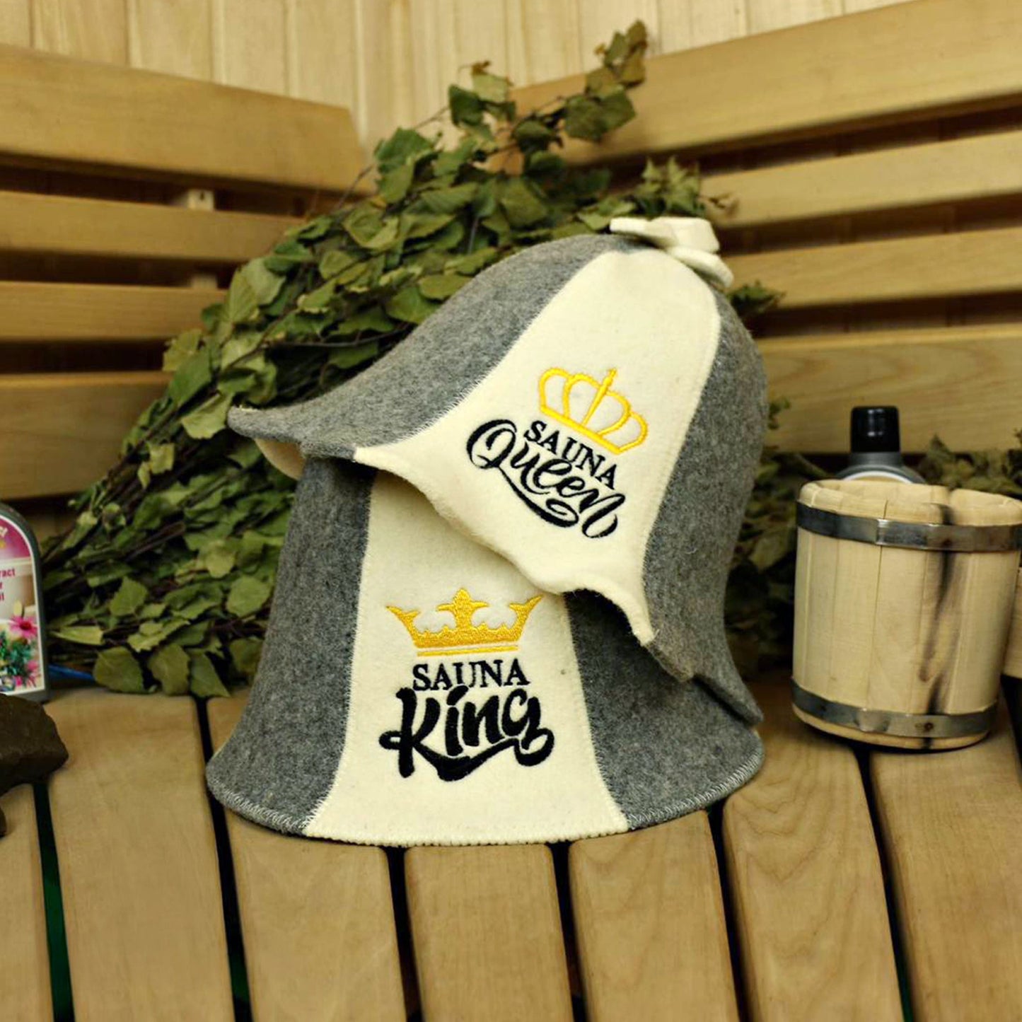 Sauna Hat ‘Sauna King’, 100% Wool