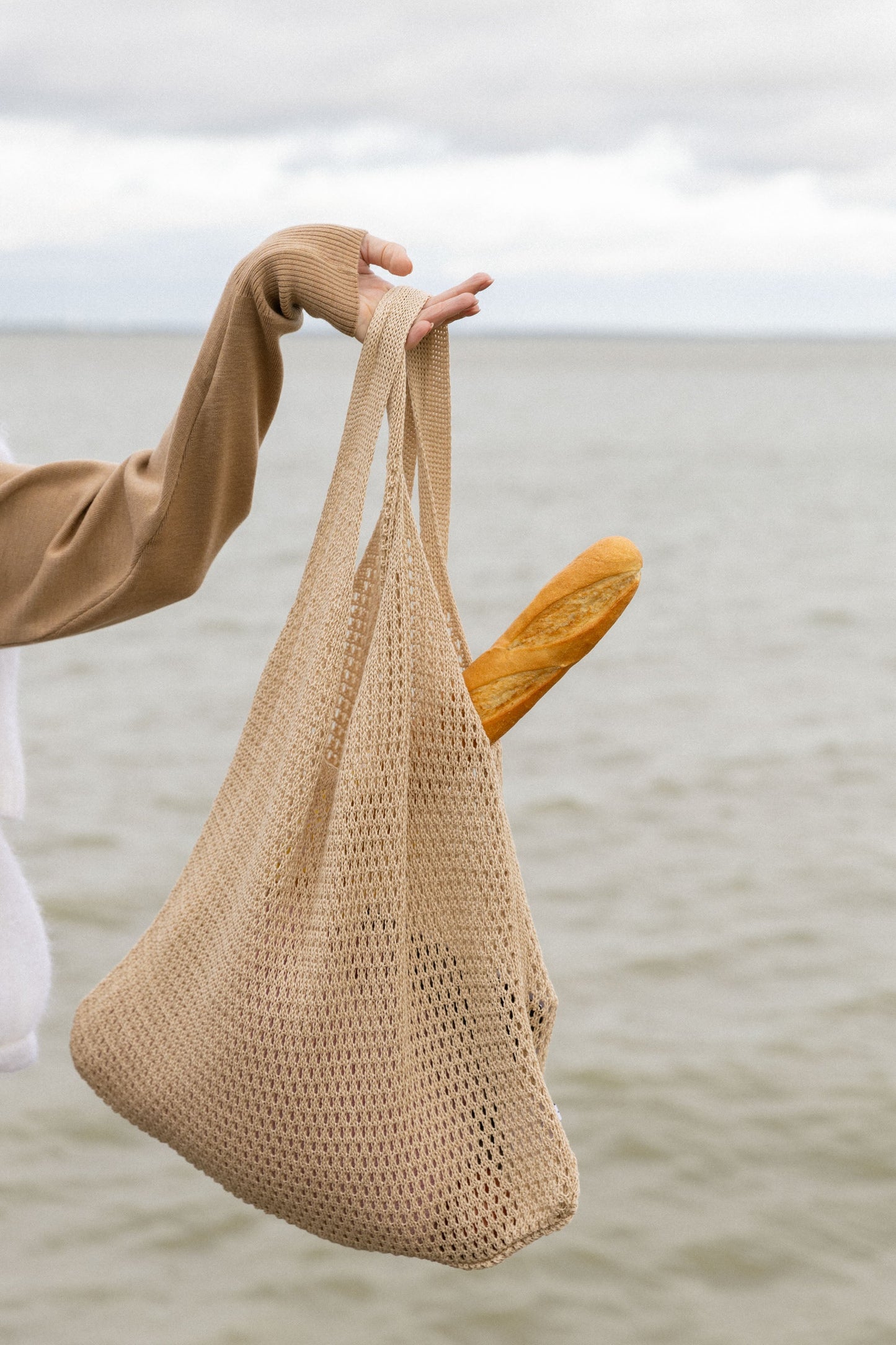 Mare 100% Leinen Sommertasche Sand