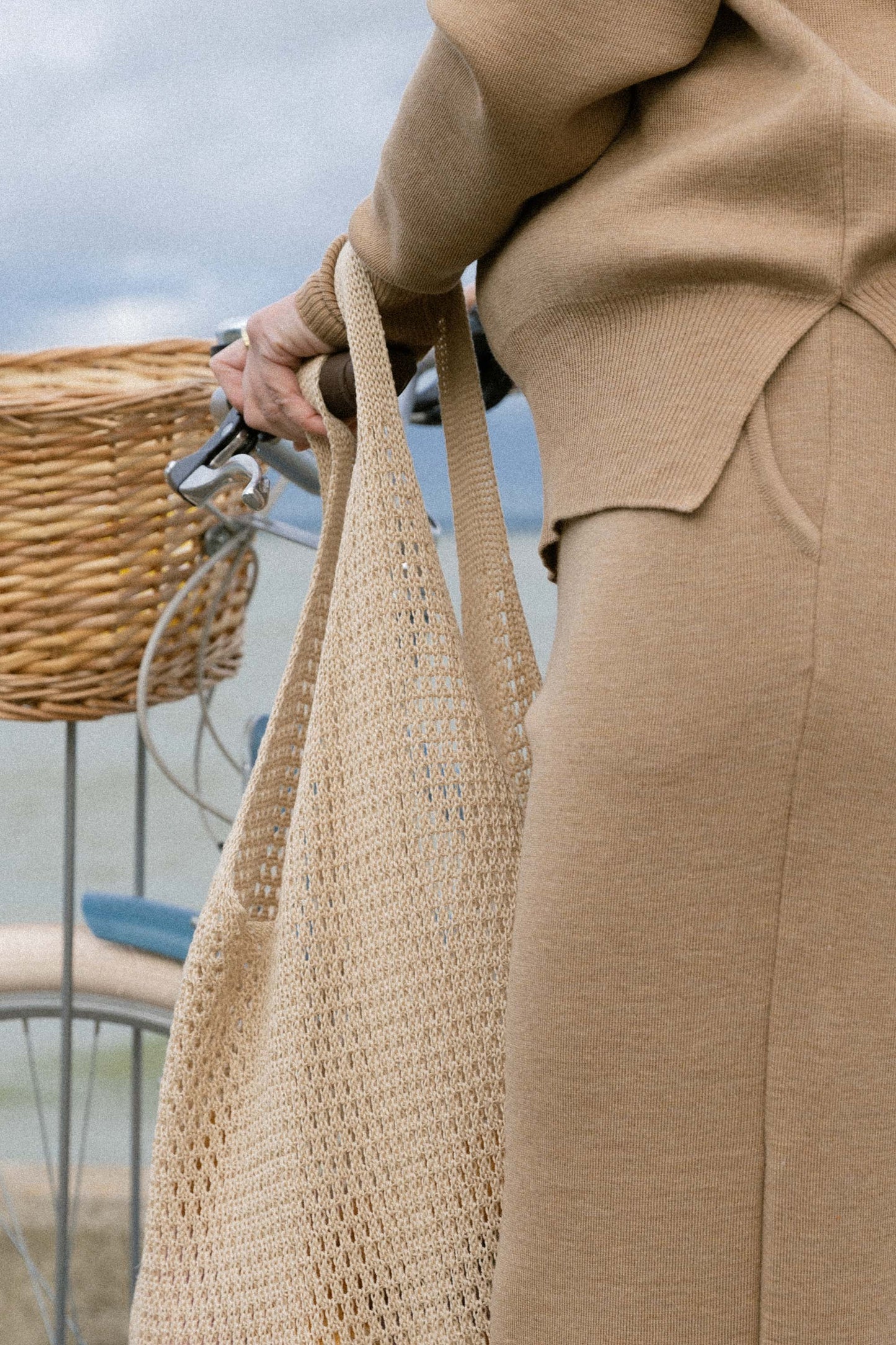 Mare 100% Leinen Sommertasche Sand