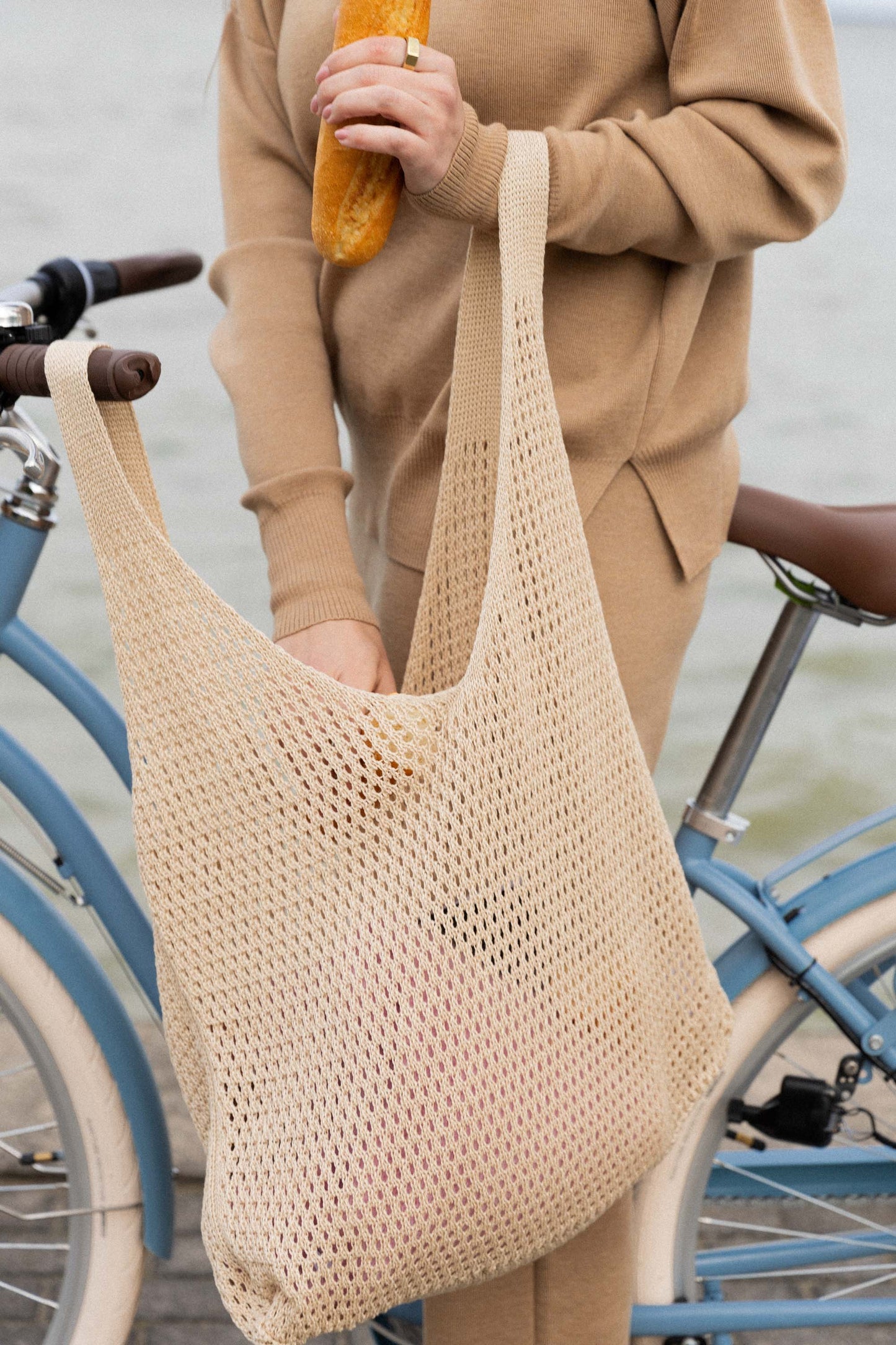 Mare 100% Leinen Sommertasche Sand