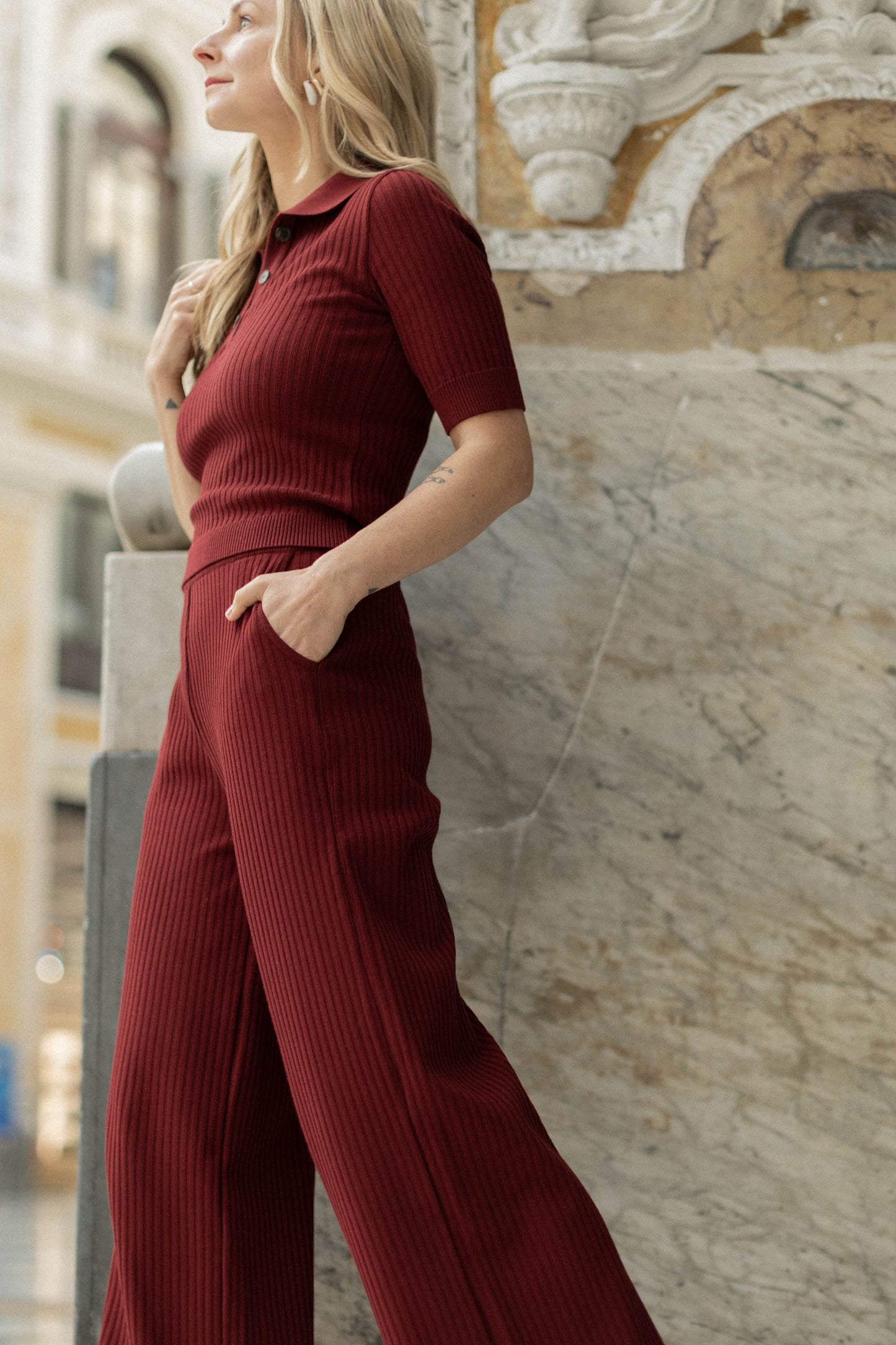 Madonna Poloshirt Burgund