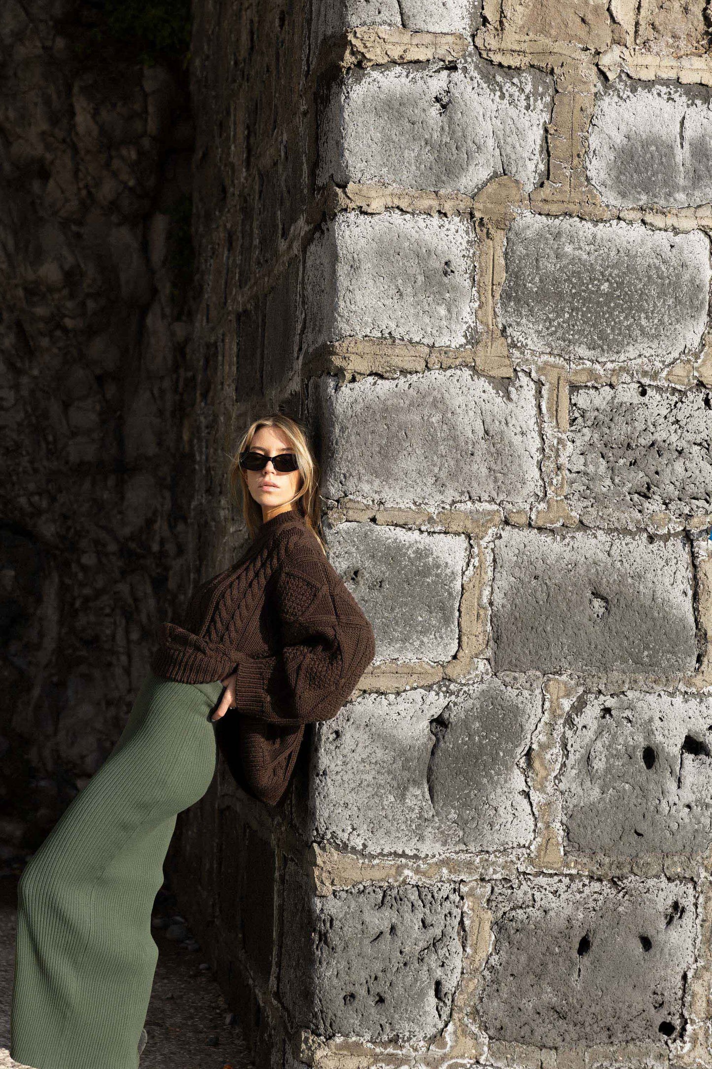 Madonna Rippstrick-Midirock Khaki *WENDEBAR*