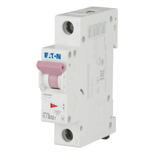 262679 Eaton PL7-B32/1 Miniature Circuit Breaker 32A 1P B