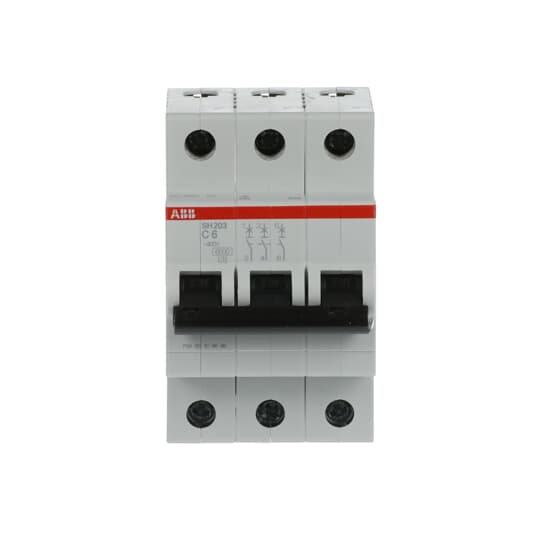 2CDS213001R0064 ABB SH203-C6 Miniature Circuit Breaker 3P C6A