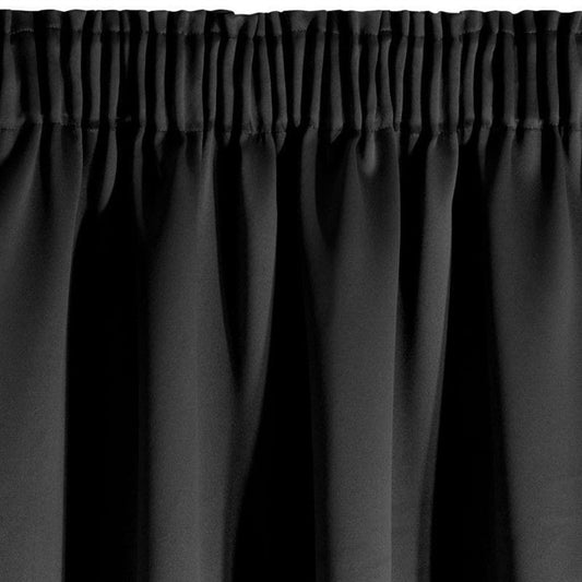 Zasłona Logan Blackout czarna, taśma 135x270 cm