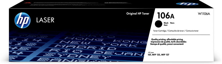 Tonerių kasetė HP W1106A, juoda