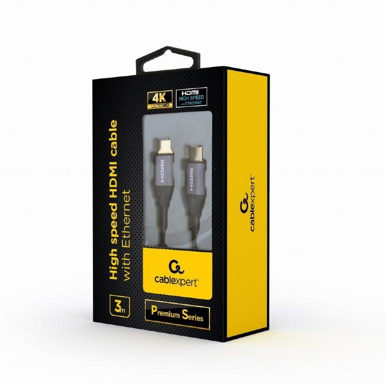 Kabelis GEMBIRD HDMI M, HDMI M, 3m, pilkas CCBP-HDMI-3M