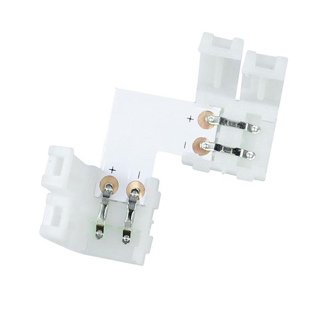 Jungtis Led juostai LED-CON-L10, L forma 10mm, užspaudžiama