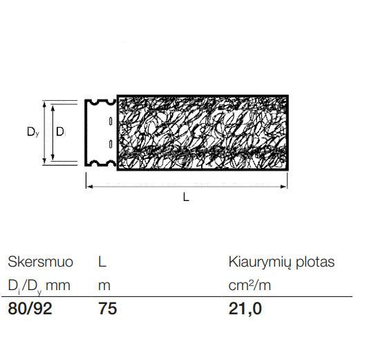 Rura drenarska z filtrem kokosowym Wavin Ø 80/92 mm 50 m