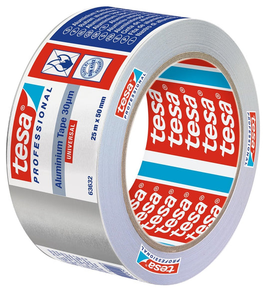 Lipni aliuminio juosta, Tesa Universal, 25 m x 50 mm