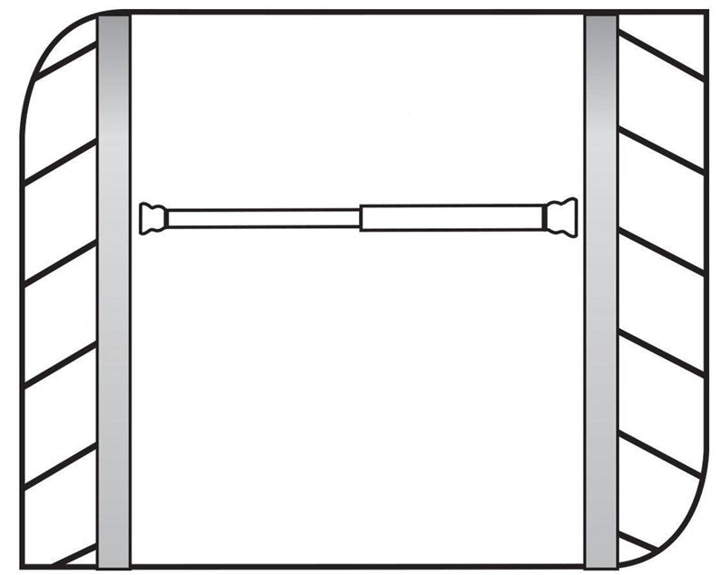 Karnisz łazienkowy Ridder 155201, 110-185 cm