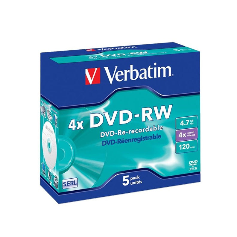 Diskai VERBATIM DVD-RW 4,7GB 4X 5 vnt.