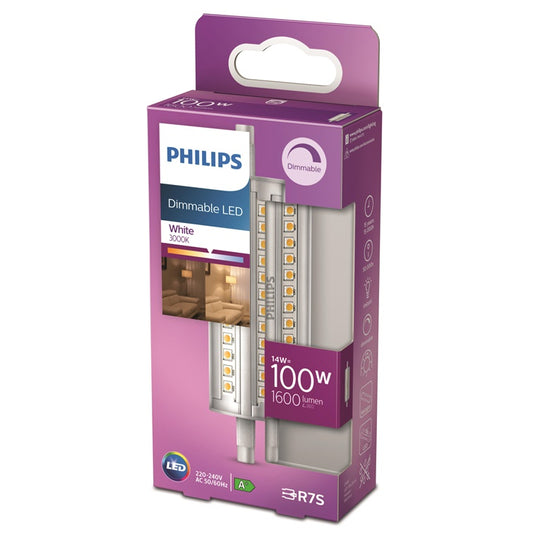 Żarówka LED Philips R7S, 14W, 118mm, 3000K, 1600lm, ściemnialna