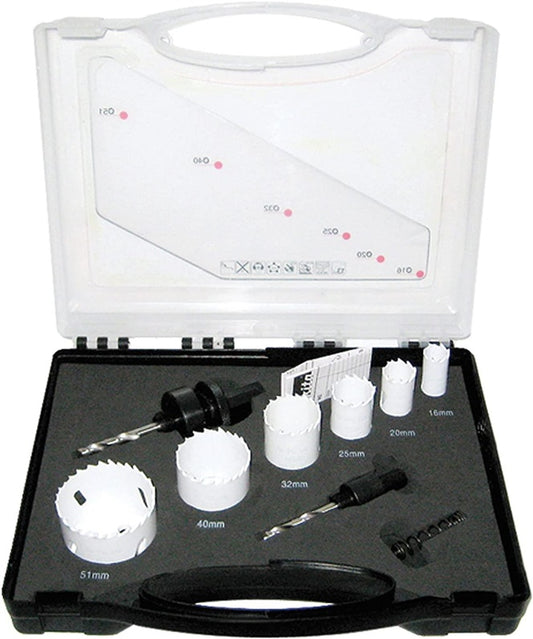Gręžimo karūnų komplektas MAKITA D-47139, 9 vnt.
