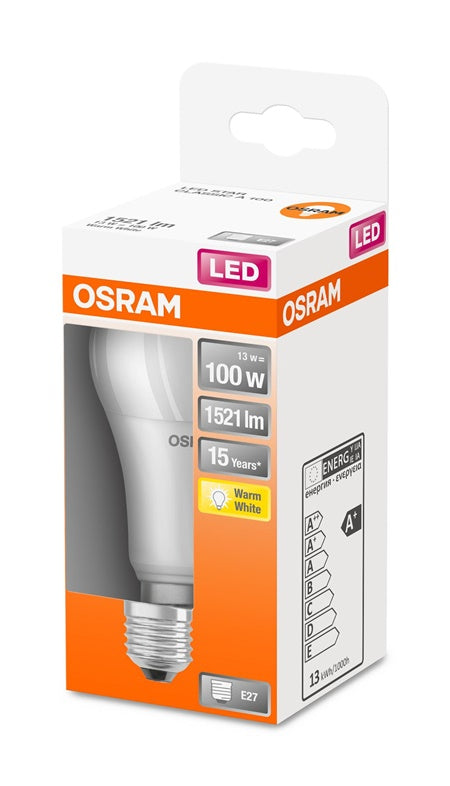 LEMPUTĖ OSRAM LED, A60, E27, 13W, 1521lm, 2700K