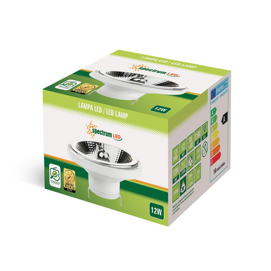 LED lemputė SPECTRUM AR111 G53 11W 12V 3000K 830LM