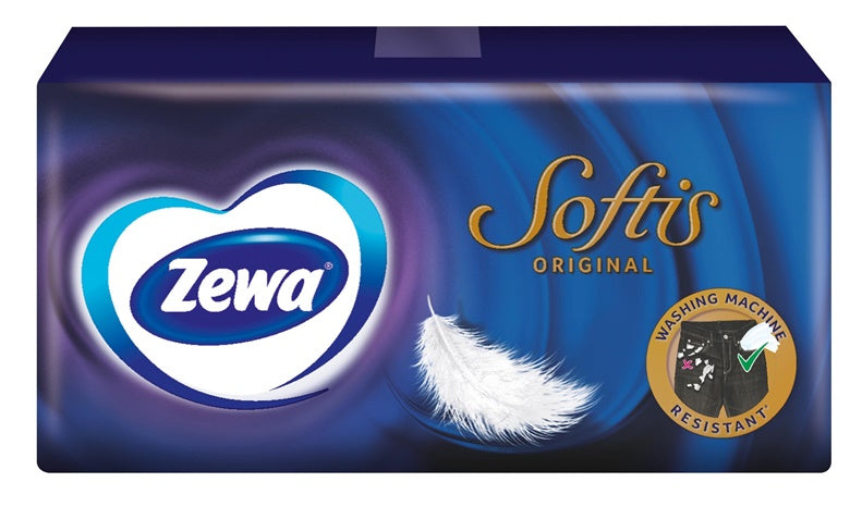 Vienkartinės nosinaitės ZEWA SOFTIS, 4 sl., 9 vnt.