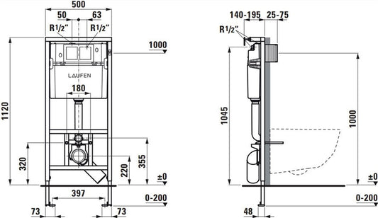 Stelaż do WC podtynkowy Laufen Lis H8946600000001