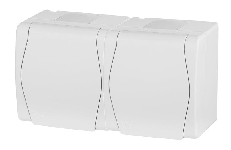 Podwójne gniazdo ELEKTRO-PLAST HERMES2, IP44