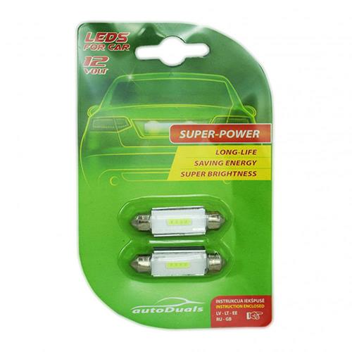 Żarówka samochodowa C5W 41MM, LED, biała, 12 V