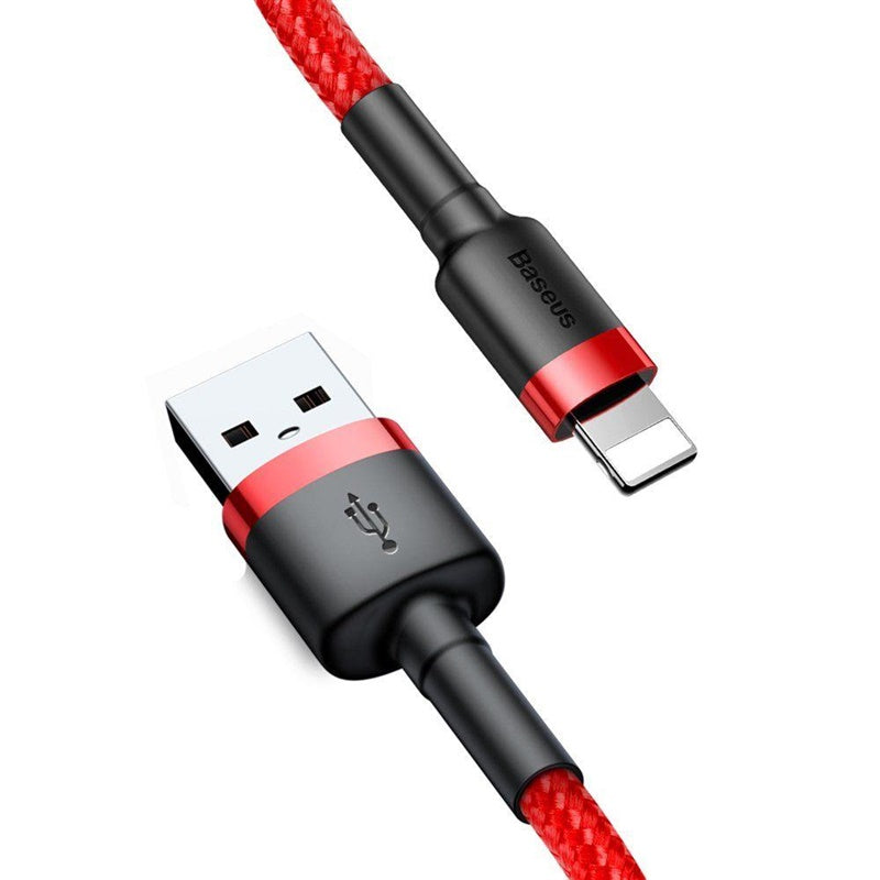 Kabelis BASEUS USB Type A M, Lightning M, 0.5m, raudonas