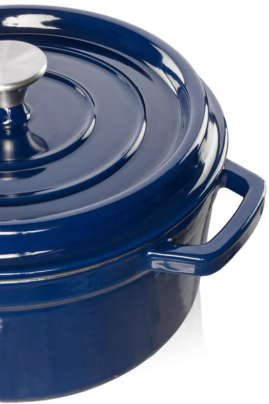Garnek z pokrywką 4,7l, granatowy