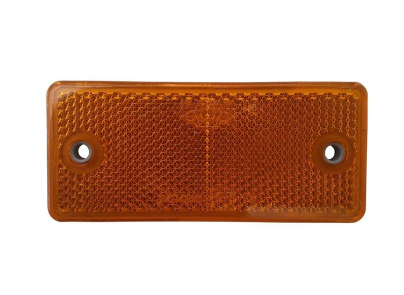 Geltonas prisukamas atšvaitas, stačiakampis, 40x90 mm