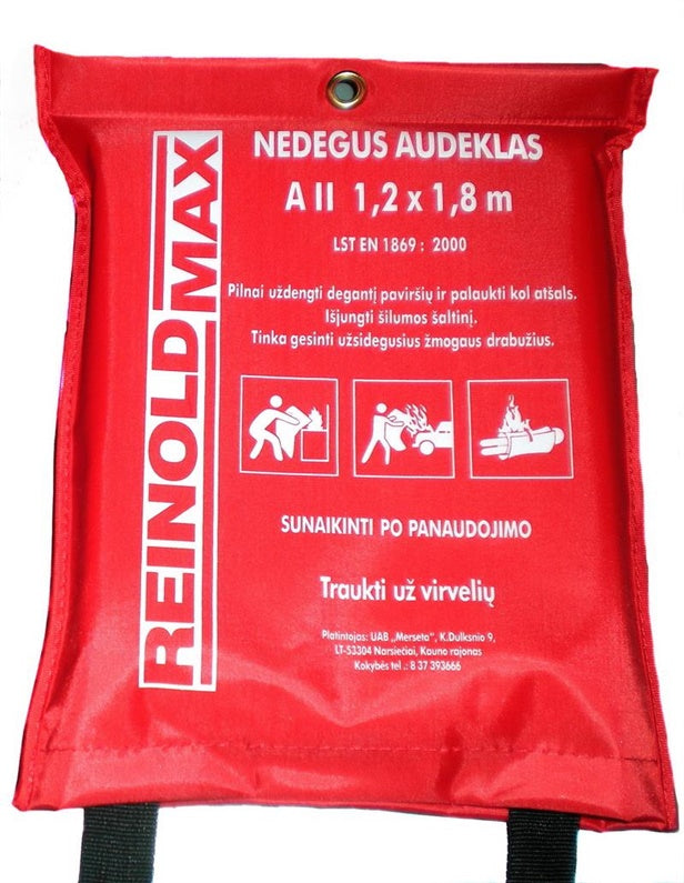Nedegus audeklas, 1,2×1,8 m