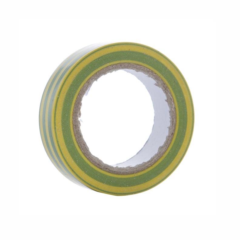 Taśma izolacyjna, Bycom, 0.13 x 15 mm. 10 m. żółto-zielona