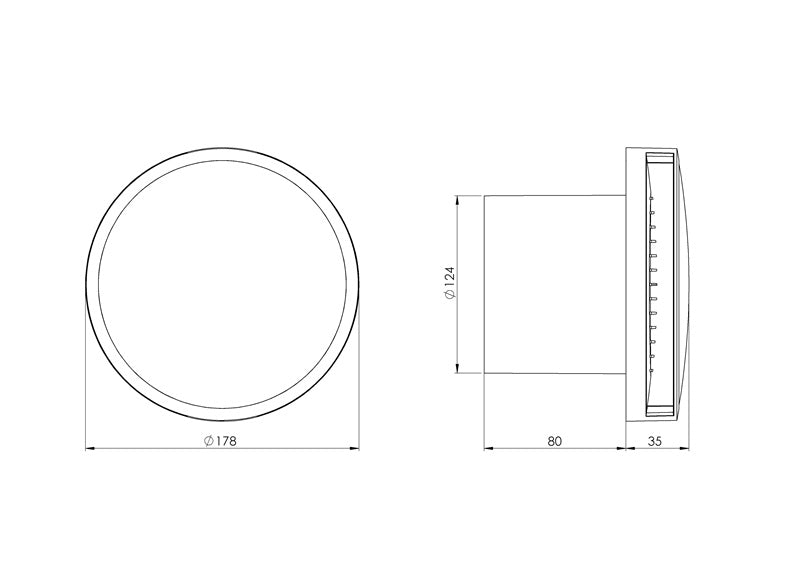 Wentylator wyciągowy EUROPLAST EAT125A