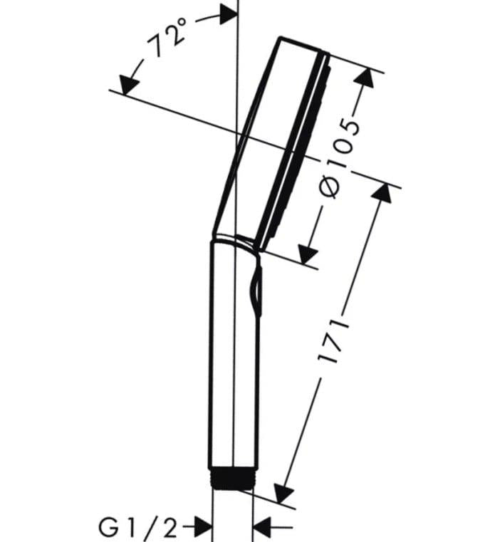 Główka prysznicowa Hansgrohe Pulsify S 105, czarny mat, Ø105 mm