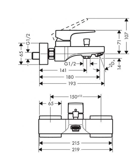 Bateria umywalkowa Hansgrohe Talis E 71740140, brąz