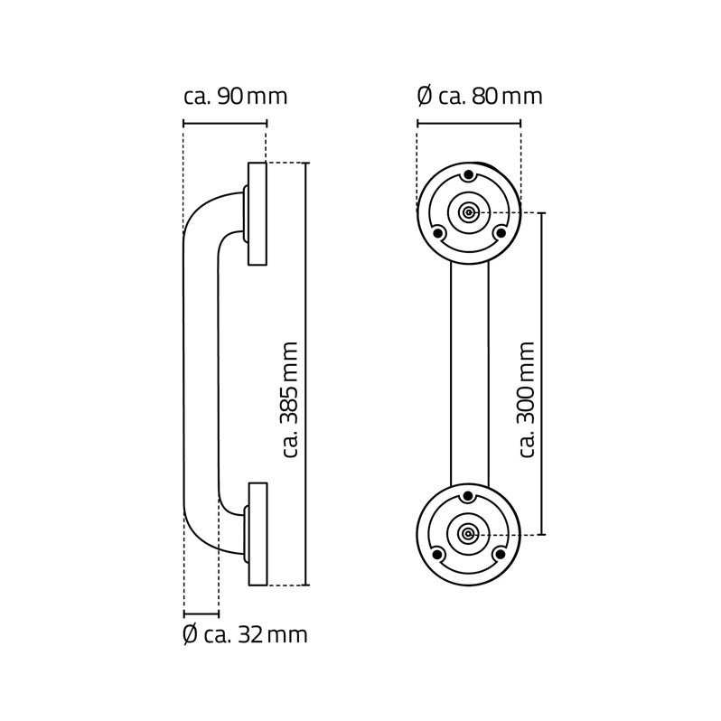Uchwyt drzwi Ridder Sam S A00130110, 38,5 cm