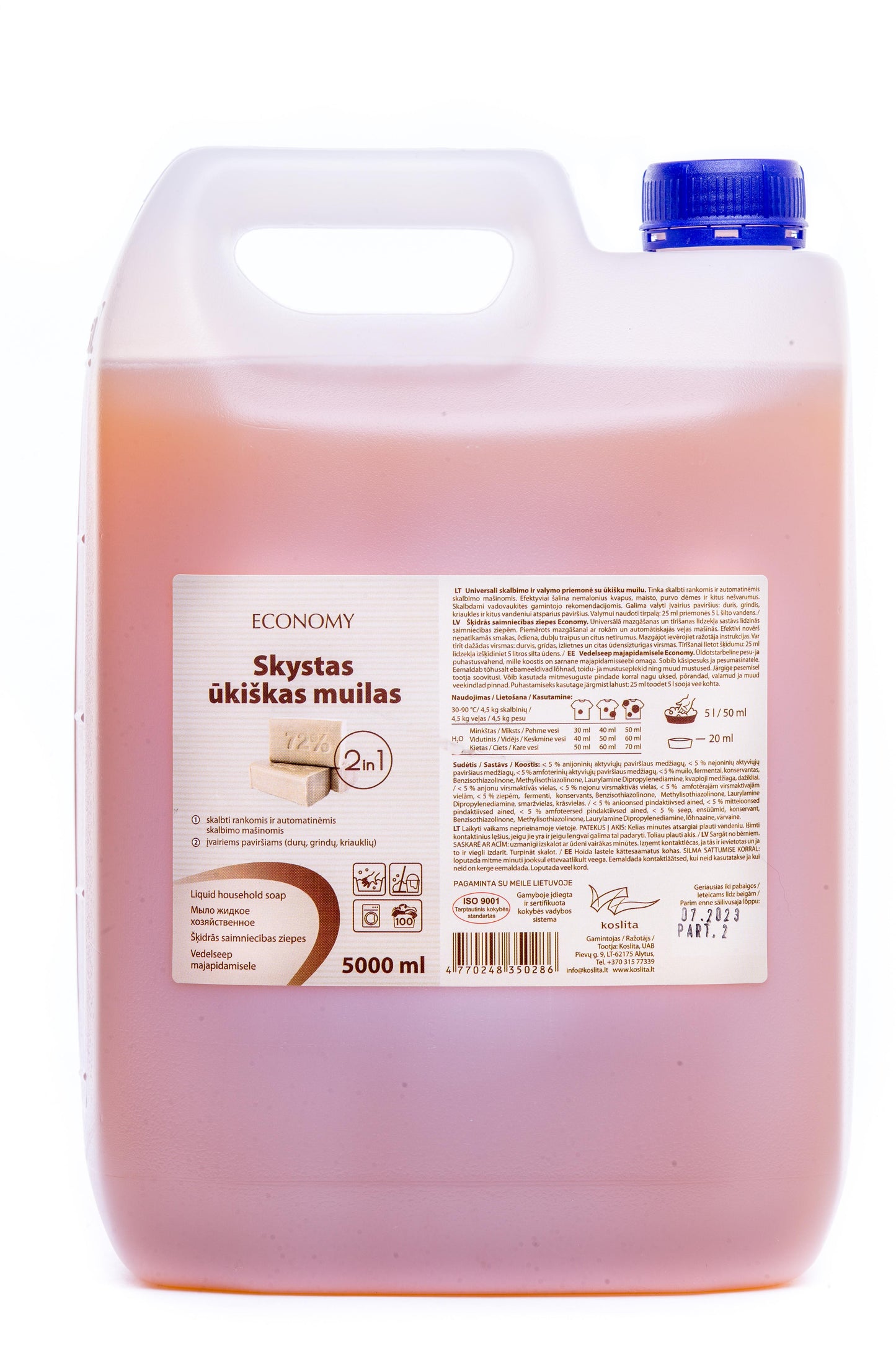 Skystas ūkiškas muilas Economy, 5L