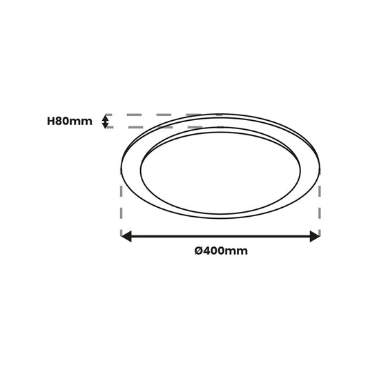 Lampa sufitowa plafon Milagro, LED, 24W, 3-6K, 1800lm, Ø40.