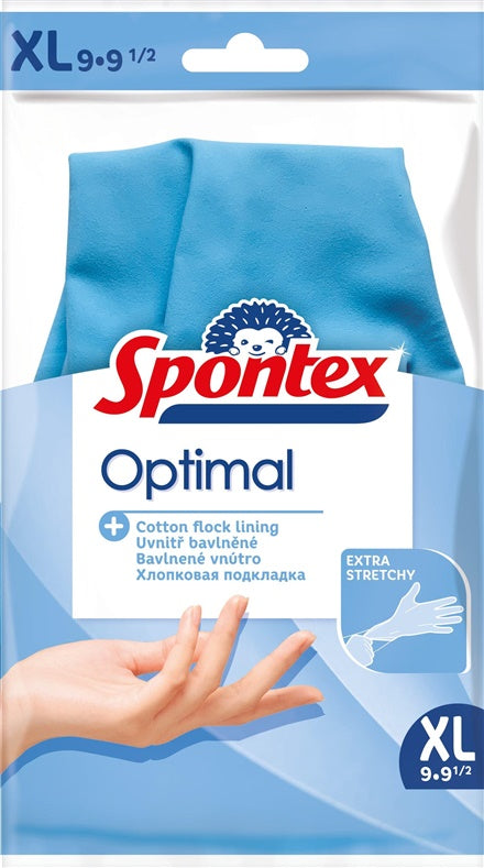 Rękawice lateksowe Spontex Optimal, XL, niebieskie, 1 para