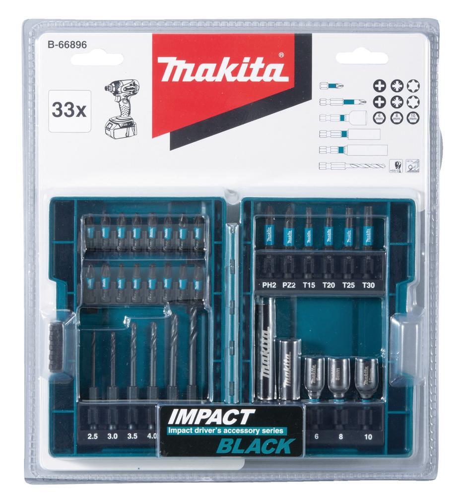 Antgalių rinkinys Makita B-66896, 33 vnt.