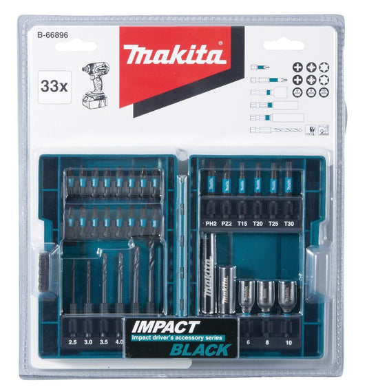 Antgalių rinkinys Makita B-66896, 33 vnt.