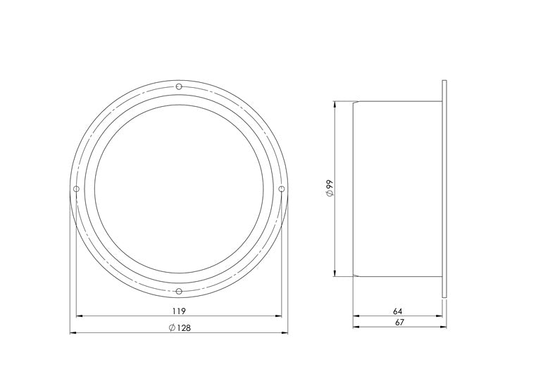 Ventiliacinis adapteris EUROPLAST VF100, D100