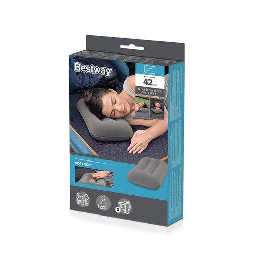 Pripučiama pagalvė Bestway 67121, mėlyna/balta, 42x26x10 cm