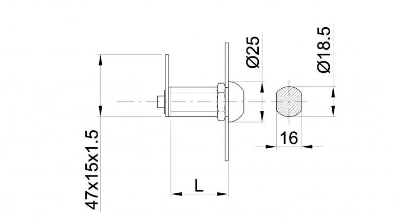 Spyna IBFM DIY 150, chromo, 16 mm