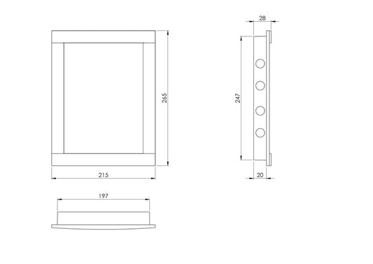 Revizinės durelės EUROPLAST PL2025, 20 x 25 cm