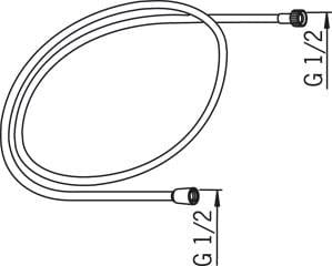 Dušo žarna Oras Satinas 241014-60, 150 cm,