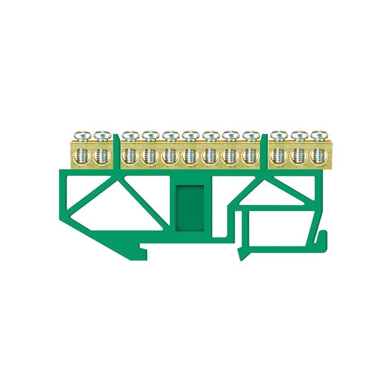 Įžeminimo kaladėlė Pawbol LZ 12/Z, DIN, 12x16 mm², žalia