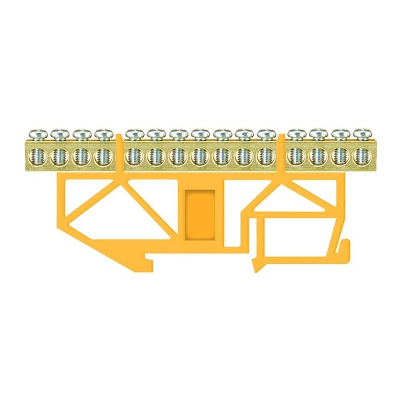 Įžeminimo kaladėlė Pawbol LZ 15/Ž, DIN,15x16 mm², geltona