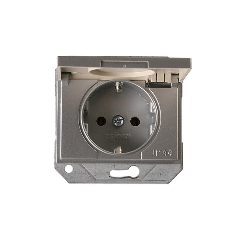 Gniazdo VILMA XP500, kolor metaliczny, IP44