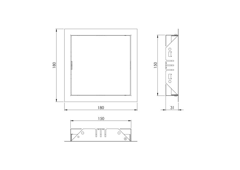 Drzwiczki rewizyjne EUROPLAST RL1515, 15 x 15 cm