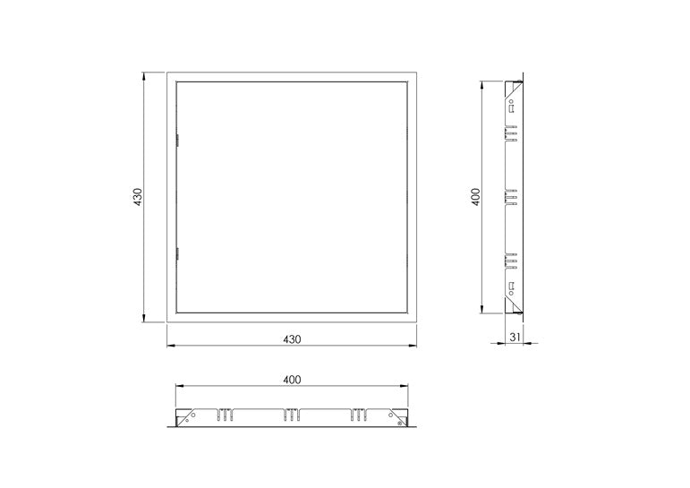 Revizinės durelės EUROPLAST RL4040, 40 x 40 cm